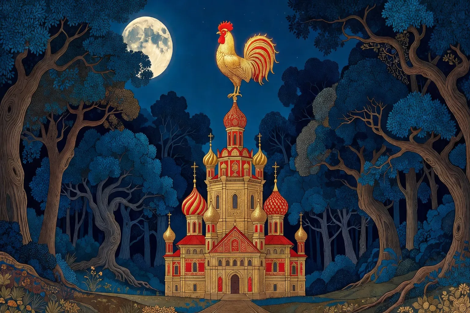 Les 4 contes en vers de Pouchkine : Saltane, Coq d'or, Princesse